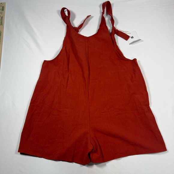 Rust Orange Sleeveless Romper - Picture 6 of 7